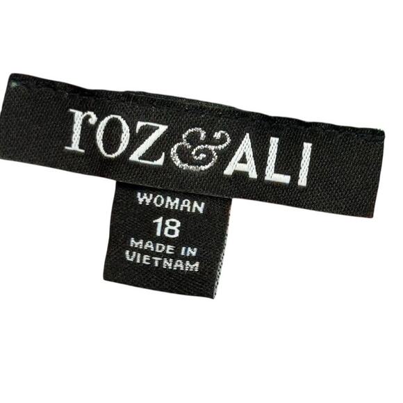 Roz & Ali Womens Green Paisley Floral Stretch Sheath Knee Length Dress sz 18 - Picture 16 of 16